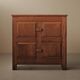 Four-door solid oak sideboard – France, 1960s