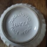Porcelain bowls italy bordered green