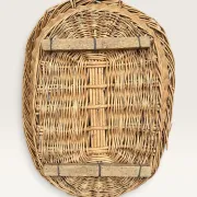 Grand panier à linge ovale en osier