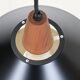Set of 2 black mid-century pendant lamps by Elfi / 1960s / 1970s / Danish modern design