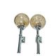 Paire d'appliques murales vintage en verre et chrome – 35 cm (H) x 15 cm (P)
