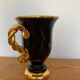Ceramic jug Marius Giuge — black and gold decoration — Vallauris — 1950s