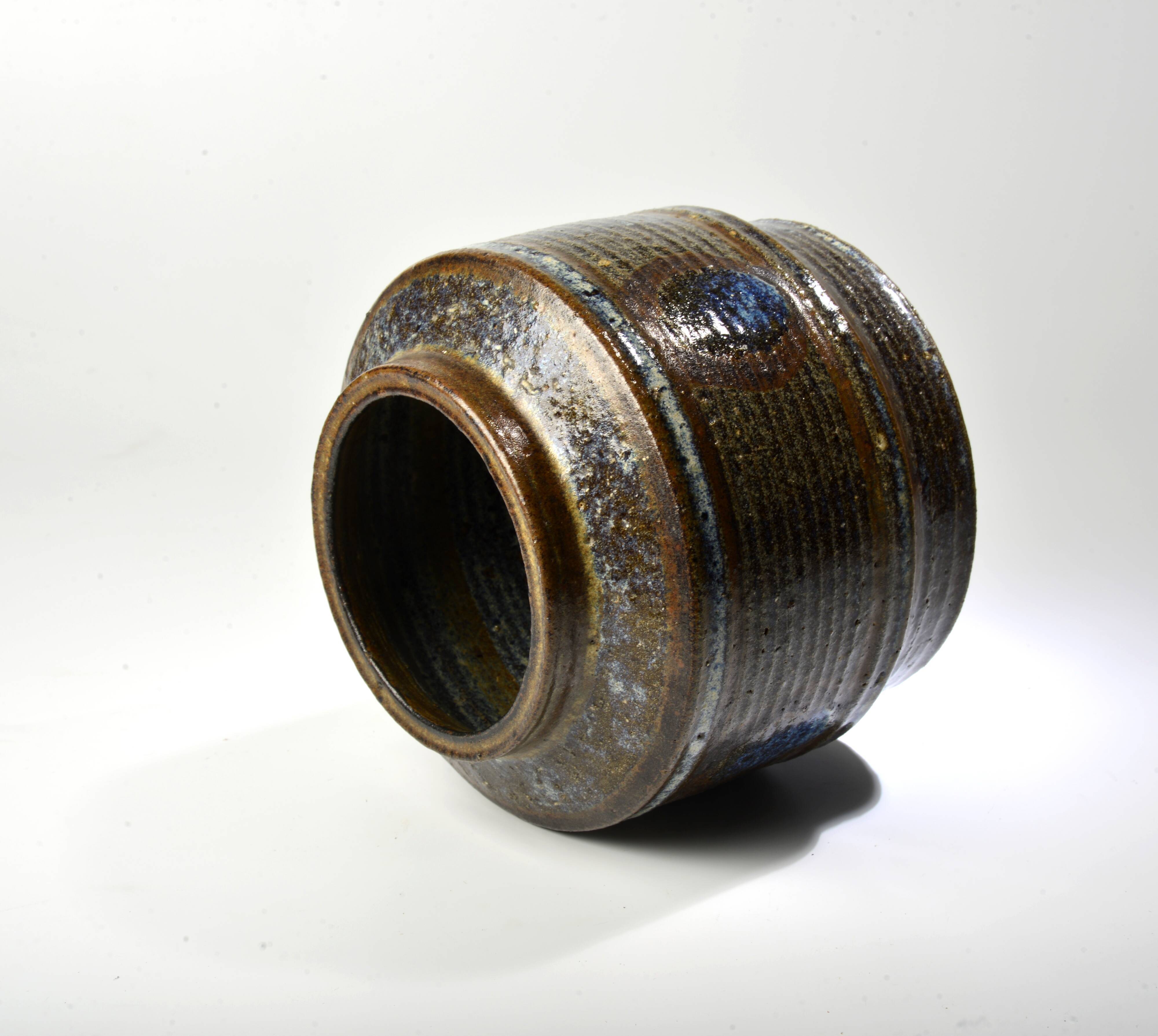 Danish glazed stoneware vase