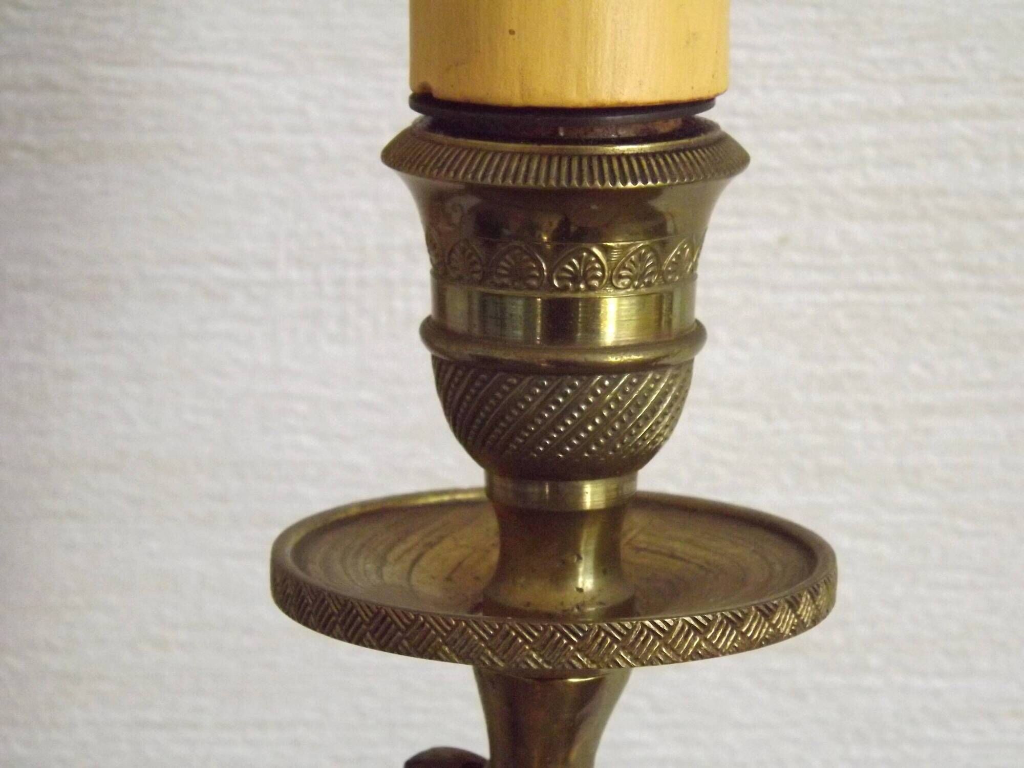 Vintage French Empire Arrow & Quiver Eagle Head Bronze Double Wall Sconces