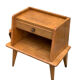 Pair of bedside feet compass solid oak vintage 1950