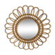 Miroir soleil en rotin style vintage 70s