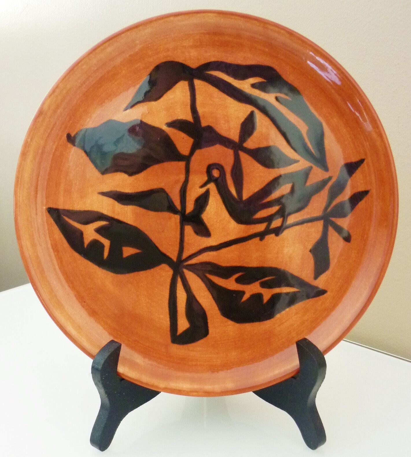 Enamelled ceramic plate signed Jean Lurçat, Sant Vicens, 50s