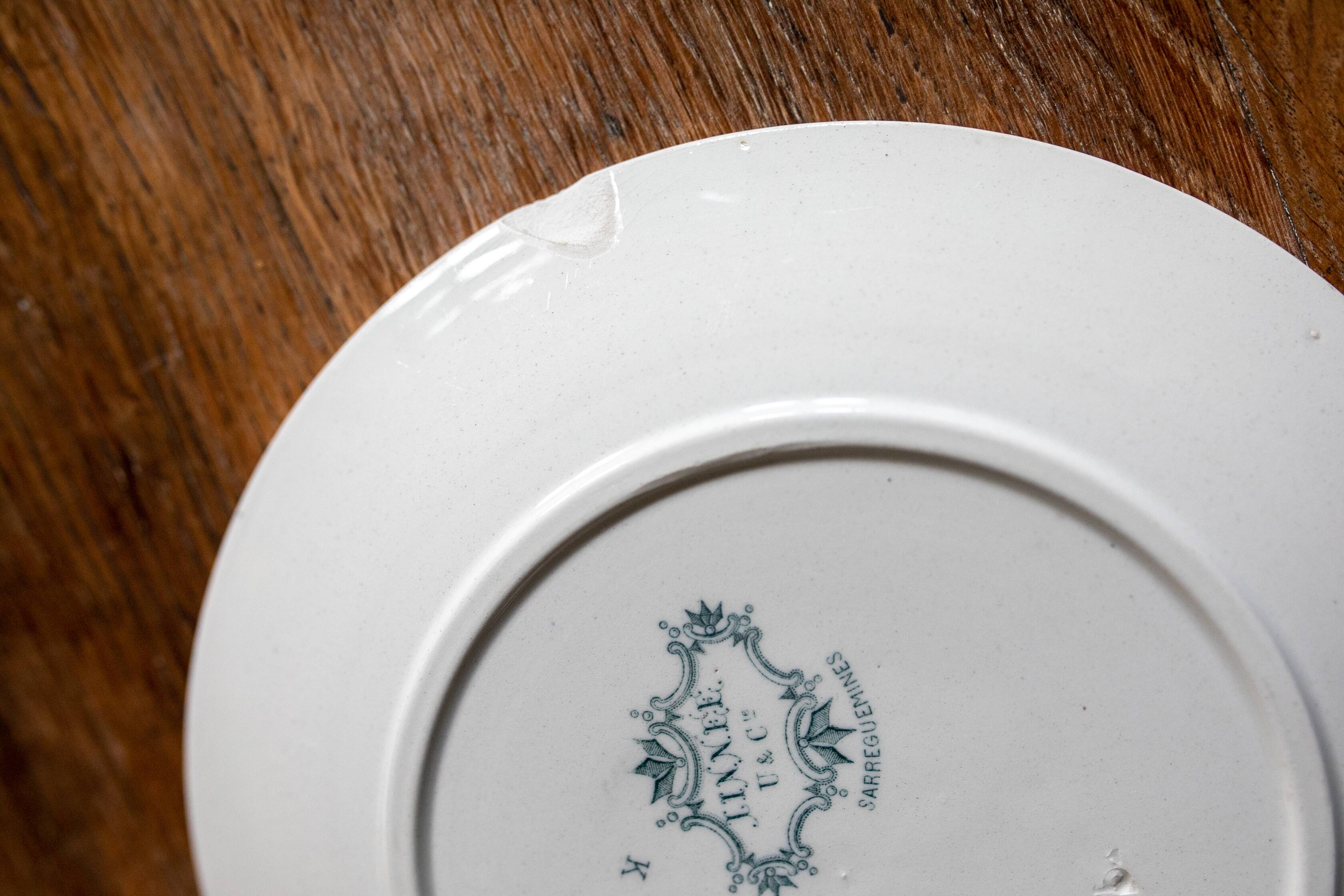 Les 6 assiettes sarreguemines