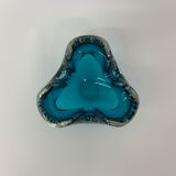Mid century design set of 4 blue murano glass bowls , 1970's