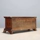 Antique walnut chest with wrought iron handles, Italy, 18th century.