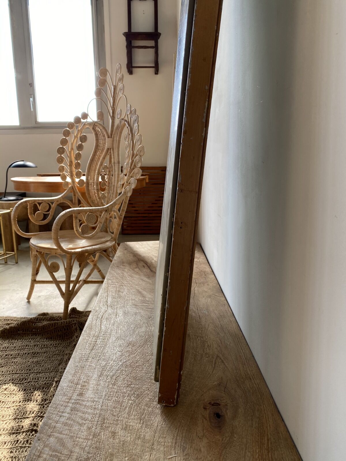 Old foot mirror gilded