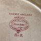 Iron earth plate Vermont English earthenware Hanley
