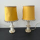 Paire de lampes en albatre vintage