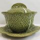 Vintage Cabbage-Shaped Tureen (Majolica/Barbotine)