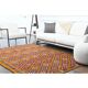 1970s vintage Turkish Oushak handmade wool cotton orange area rug 177x256