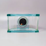 Table Clock by Omodomo in Crystal. Made in Italy1970