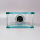 Table Clock by Omodomo in Crystal. Made in Italy1970