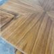 Art deco style serving table in walnut veneer