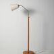Scandinavian Mid-Century floor lamp in oak and metal