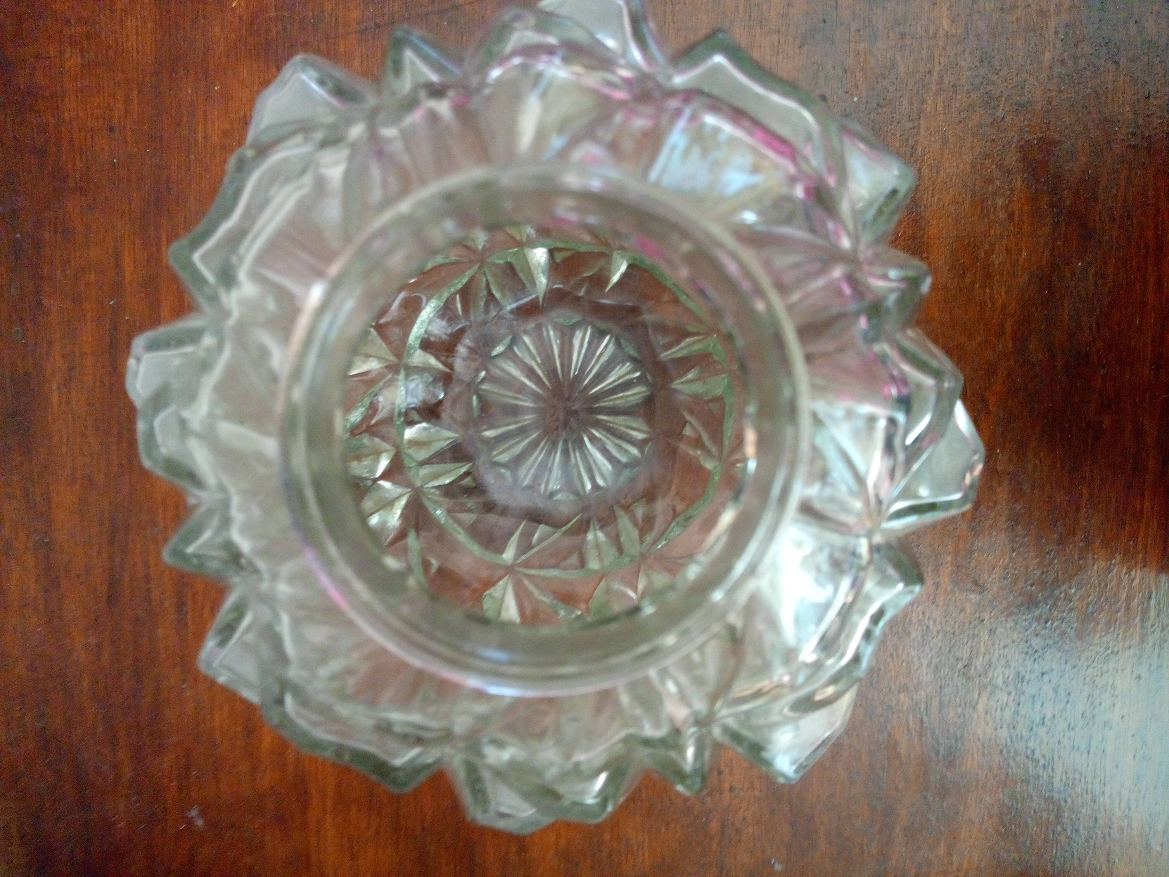Abat jour tulipe en verre vintage