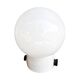 Industrial wall lamp, white, glass, foton, poland, 1960s.