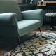 Canapé Sofa 1950's Gigi Radice pour Minotti bleu vert céladon