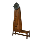 Guillerme et Chambron standing clock with earthenware decoration by Danikowski 1950s