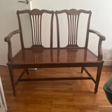 Mahogany banquette canapé in Hepplewhite style
