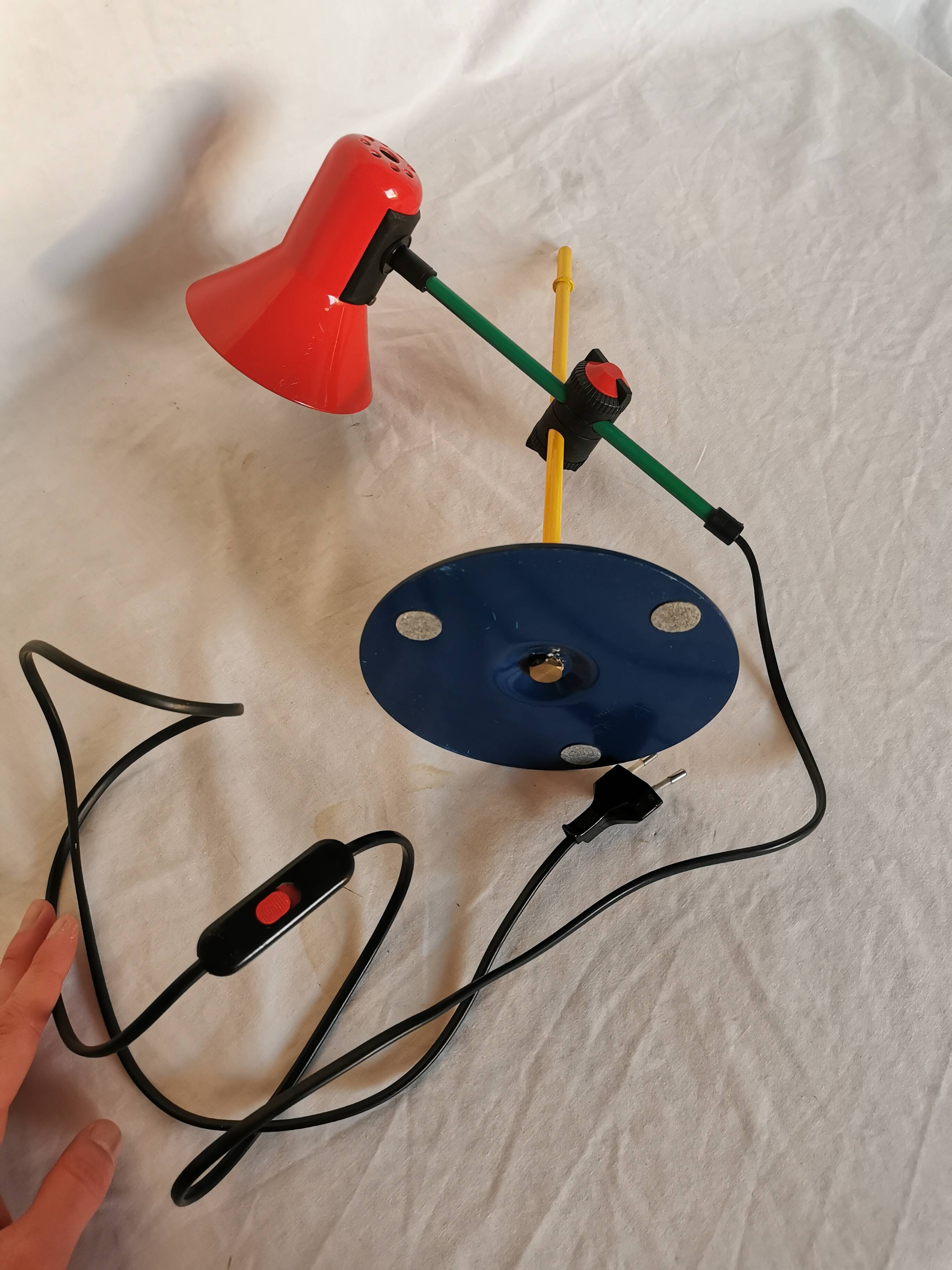 Lampe articulée postmoderne Veneta Lumi, Italie, 1980