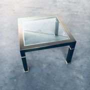 Vintage Postmodern Brushed Metal Coffee Table from Belgo Chrom / Dewulf Selection, 1980s