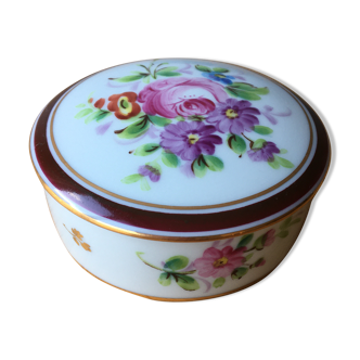 Hand-painted round porcelain box