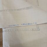 Pure linen canvas sheet/tablecloth/curtain "Blue flower"