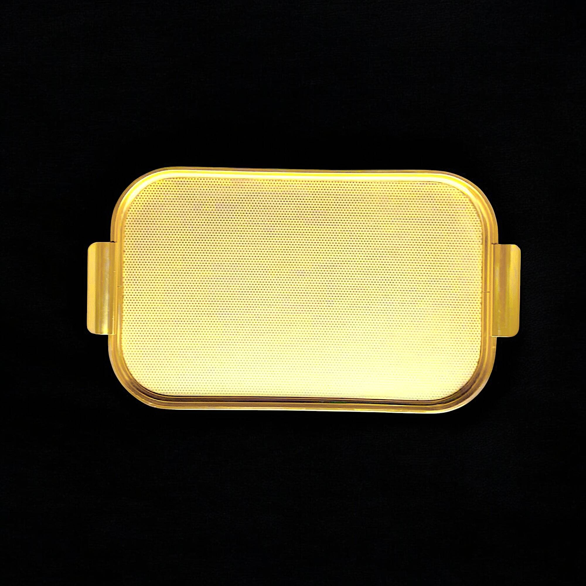 Vintage Carefree Gold Anodized Aluminum Tray - Made in England