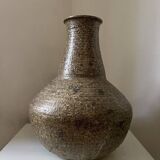 Large stoneware lamp base vase, 1970s vintage