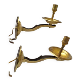 Paire d'appliques bronze