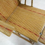 Wicker and rattan lounger