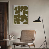 Abstract khaki giclee print, 50x70cm