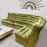 Vintage modular lounge sofa 'Forest velvet'