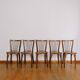 Lot de 5 chaises bistrot baumann vintage