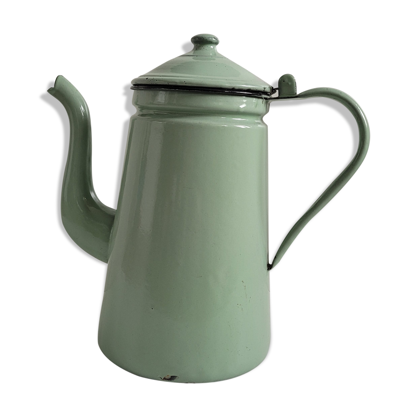 Light green enamelled coffee maker