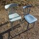 Set de 4 chaises bleu dépareillées