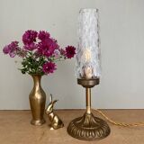 Vintage glass globe table lamp