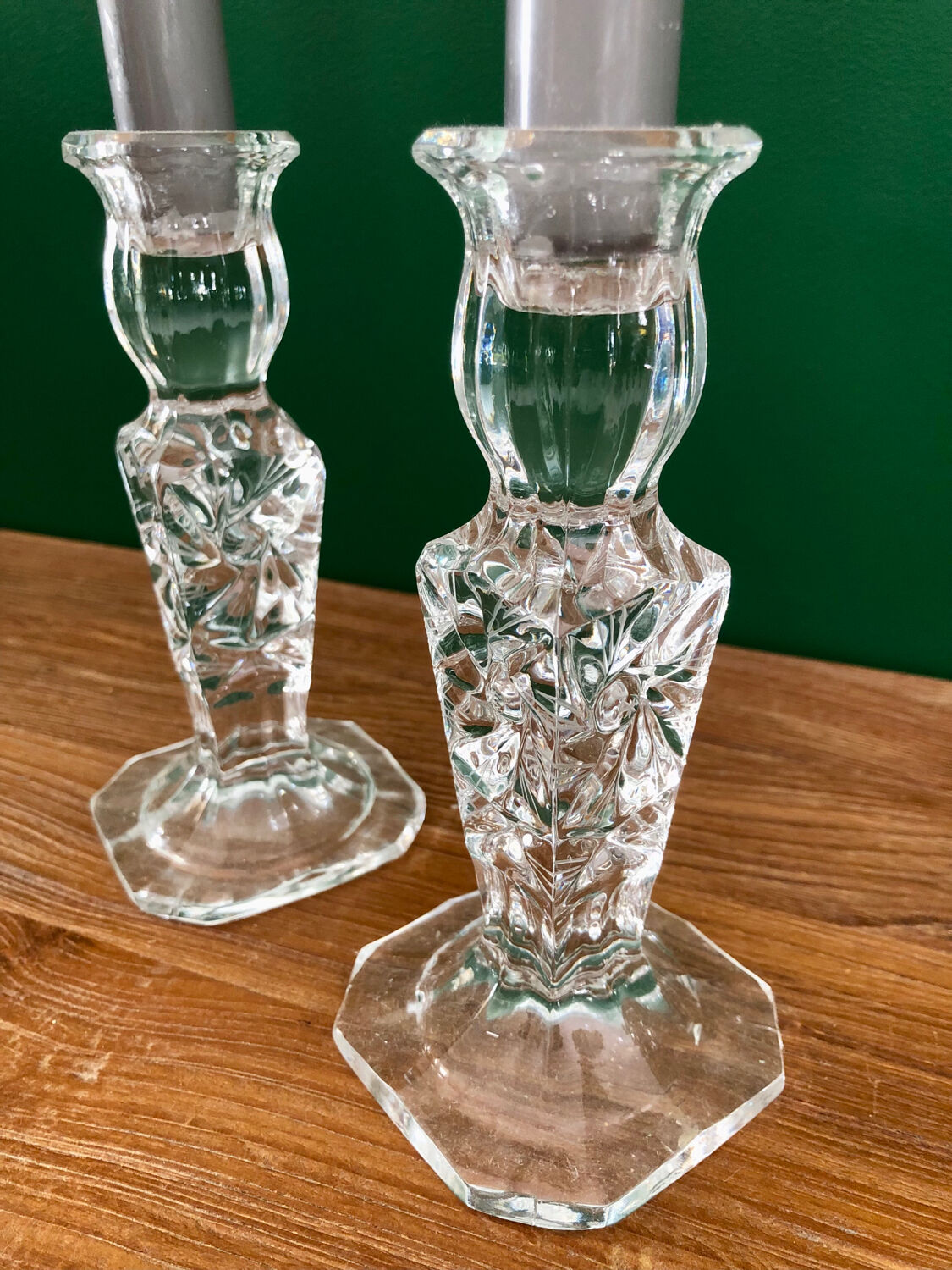 Square base candle holders