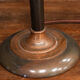 White Mazda opaline lamp on stand in wood and brass
