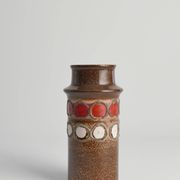 Mid-Century Modern Brown Ceramic Vase by VEB Haldensleben, East Germany, 1960s
