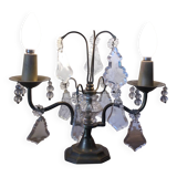 Lampe ancienne en laiton 2 branches