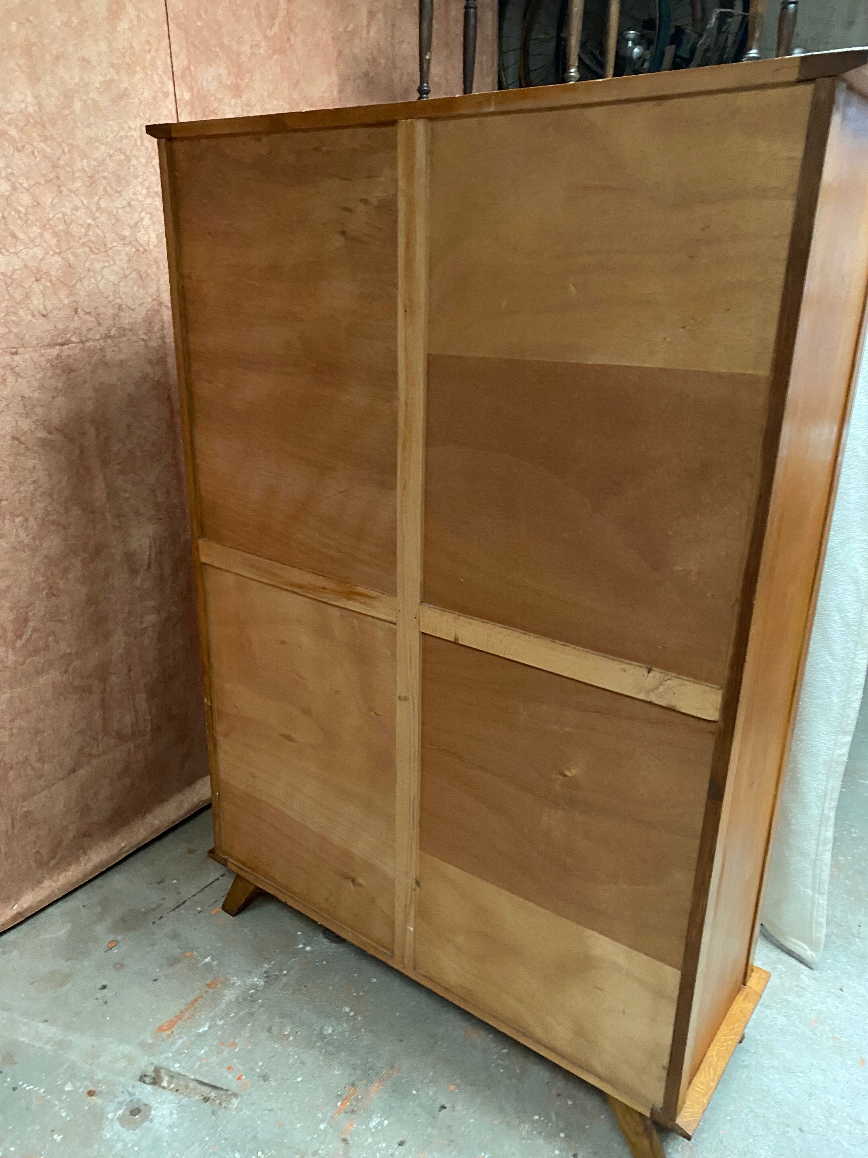 Wood and rattan cabinet