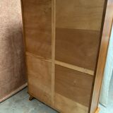 Armoire bois et rotin
