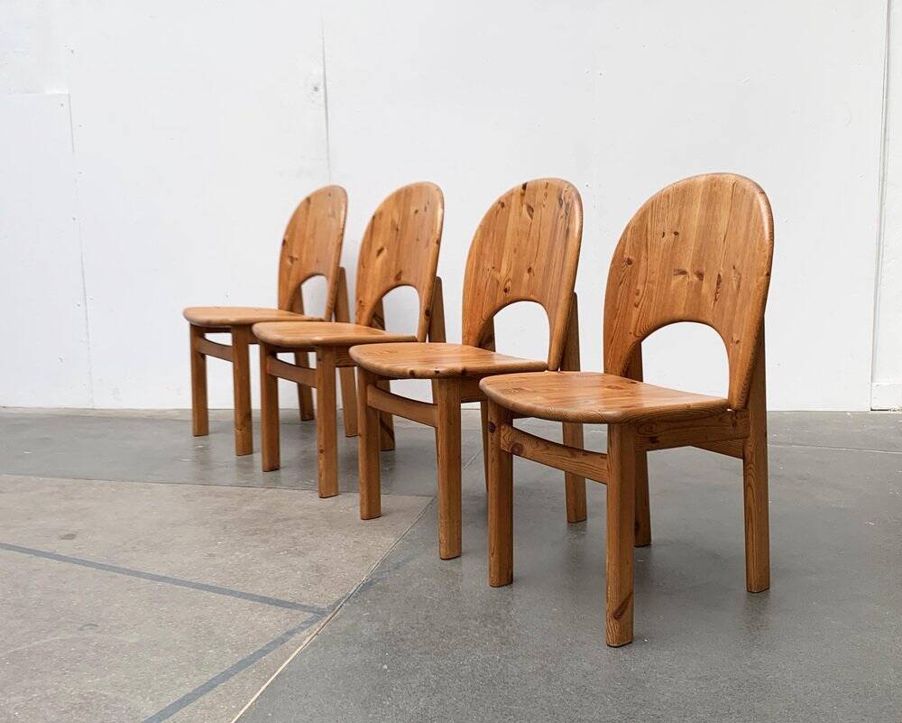 Danish pine chairs from the mid-century by Niels Koefoed for Glostrup, 1960s, set of 4.