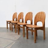 Danish pine chairs from the mid-century by Niels Koefoed for Glostrup, 1960s, set of 4.